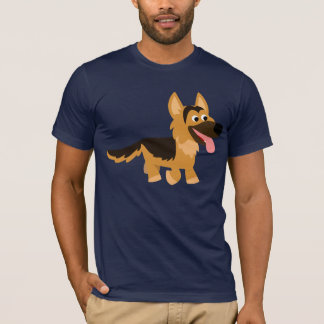 T-shirt chien berger allemand mignon caricature