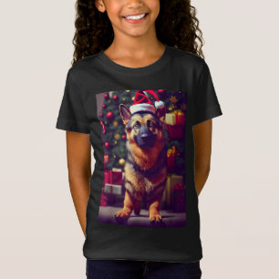 T-Shirt Chien berger allemand Noël Père Noël Propriétaire