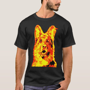 T-shirt Chien berger allemand noir
