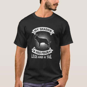 T-shirt Chien-berger allemand noir sans peur