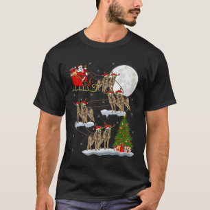 T-shirt Chien Berger Allemand Père Noël Traîneau Volant Dr