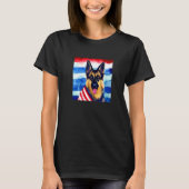 T-shirt Chien berger allemand race US Drapeau animal améri (Devant)