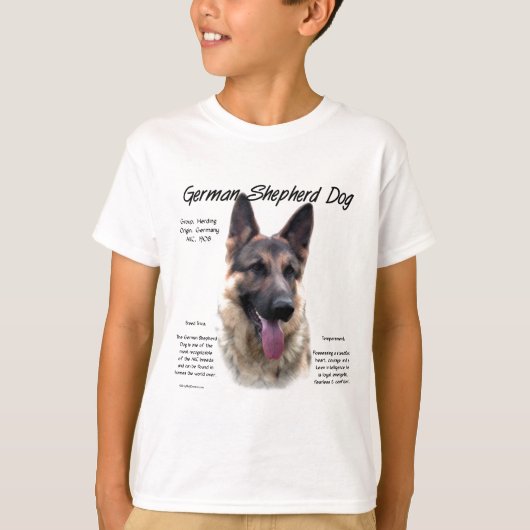 T-shirt Chien berger allemand (sable) Histoire Conception (Devant)