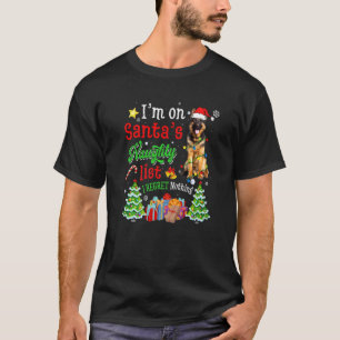 T-shirt Chien berger allemand sur Père Noël Liste de vilai