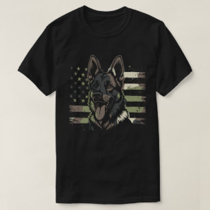 T-shirt Chien berger allemand USA Drapeau américain 4 juil