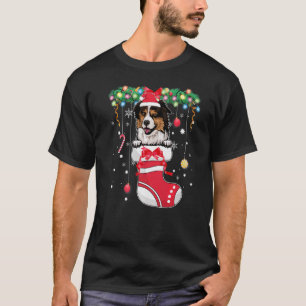 T-shirt Chien berger américain mignon et miniature à Noël