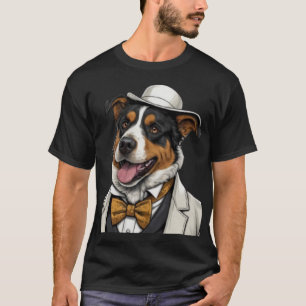 T-shirt Chien berger australien amusant en costume