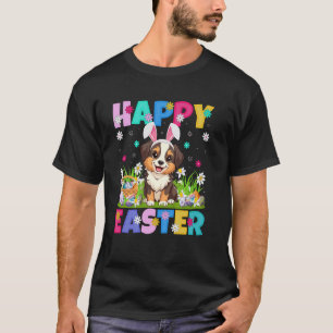 T-shirt Chien Berger Australien Chasse d'oeufs de Pâques O