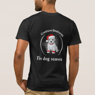 T-shirt chien bidon en déguisement de noël Sarcasme drôl