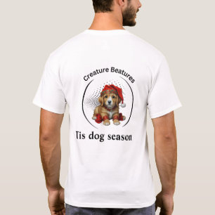 T-shirt chien bidon en déguisement de noël Sarcasme drôl
