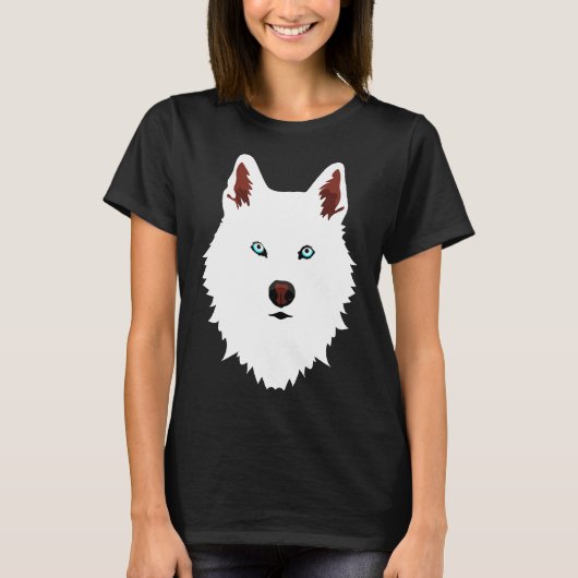 T-shirt Chien blanc Husky (Devant)