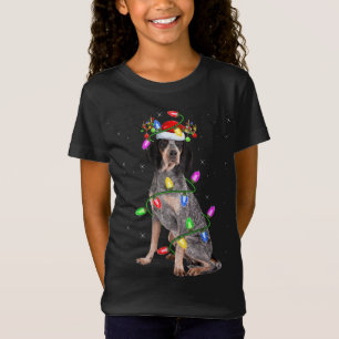 T-Shirt Chien blanc Père Noël Bluetick pour Noël