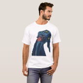 T-shirt Chien bleu idiot (Devant entier)