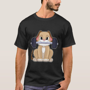 T-shirt Chien Bodybuilder Haltère Musculation