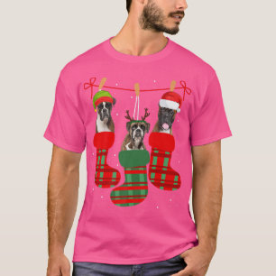 T-shirt Chien Boer Chaussettes de Noël Funny Xmas Pyjama P