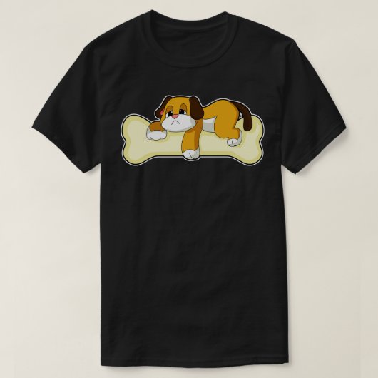 T-shirt Chien Bone Dormir (Design devant)