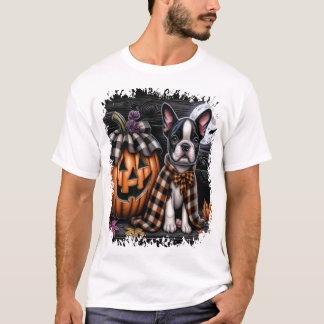 T-shirt Chien Boston Terrier Halloween