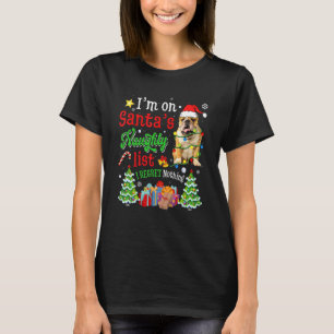 T-shirt Chien Bouledogue Anglais sur la liste des vilains