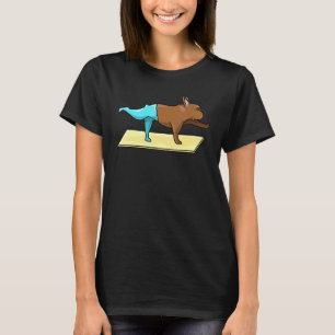 T-shirt Chien Bouledogue Français Chocolat Marron Faisant 