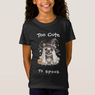 T-Shirt Chien Bouledogue Français Halloween Fille Sorcière