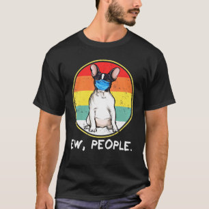 T-shirt Chien Bouledogue Français Vintage Ew People portan