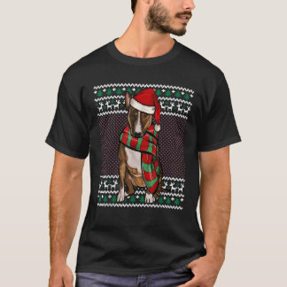 T-shirt Chien Bouledogue Miniature Noël Chapeau de Père No