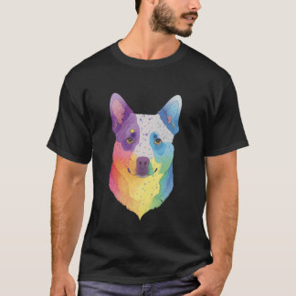 T-shirt Chien Bouvier Australien Heeler Pop Art Coloré Spl