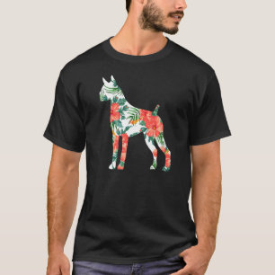 T-shirt Chien Boxer Aloha Hawaïen