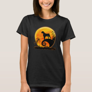 T-shirt Chien Boxer Et Lune Costume D'Halloween Effrayant