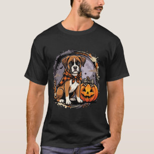 T-shirt Chien Boxer Halloween Citrouille Sublimation