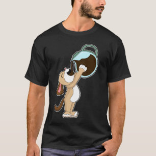 T-shirt Chien Café Cafetière