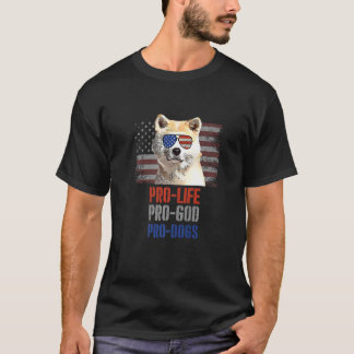 T-shirt Chien canadien Anti-avortement Pro God Pro Chiens