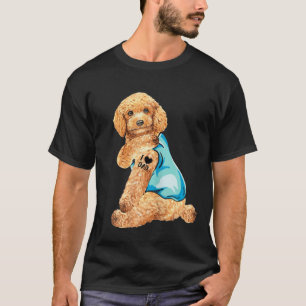 T-shirt Chien Caniche J'Aime Maman Tatouage Maman Maman Mè