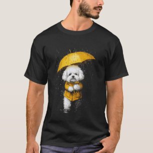 T-shirt Chien Caniche Pluie Amoureux de chiot mignon Jour