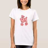 T-Shirt Chien Caniche Rose (Devant)