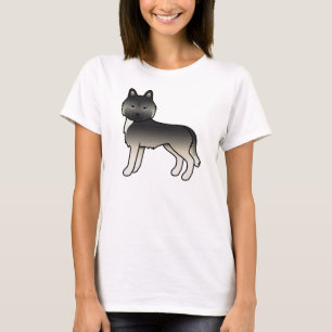 T-shirt Chien caricature chou de Sibérie d'Agouti