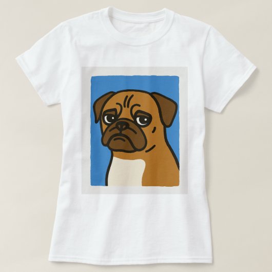 T-shirt Chien carlin (Design devant)