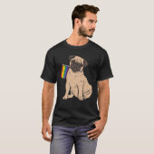 T-shirt Chien Carlin Arc-en-ciel Drapeau Gay pride LGBT An (Devant entier)