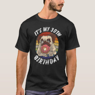 T-shirt Chien Carlin de 30 ans et beignet vintage en détre