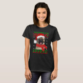 T-shirt Chien carlin laide sucré Noël Chien chiot (Devant entier)