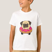 T-shirt Chien Carlin Mignonne Chien Chien Chien Chien Pain (Devant)