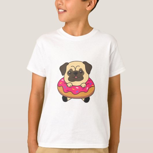 T-shirt Chien Carlin Mignonne Chien Chien Chien Chien Pain (Devant)