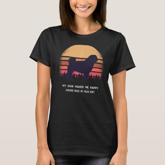 T-shirt Chien carlin Retro 8 (Devant)