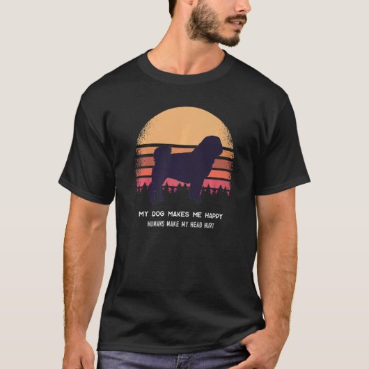 T-shirt Chien Carlin Rétro 8 (Devant)