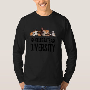 T-shirt Chien Célébrer La Diversité En Chiens Chien Slogan