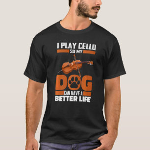 T-shirt Chien Cellist - Orchestre Violincello Cello Premiu