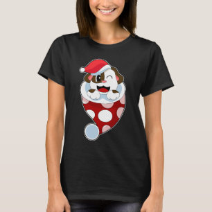 T-shirt Chien chapeau de Noël de Père Noël