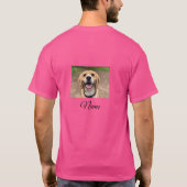 T-shirt Chien chat photo ajouter le nom de l'animal de com (Dos)