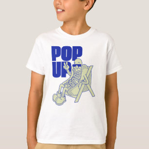 T-shirt Chien Chaud Cartoon Rétro Art Pop Up