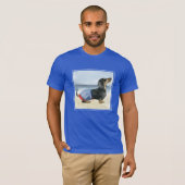 T-shirt Chien chaud | Chiot Dans Les Troncs De Baignade (Devant entier)